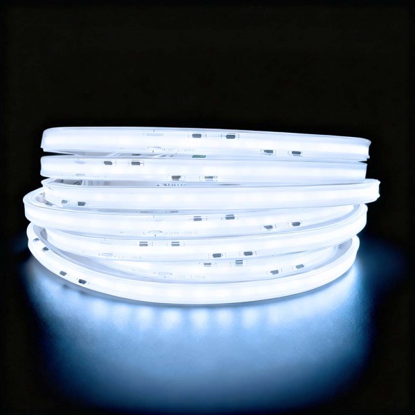 Tira LED COB 220V Resistente a la Intemperie Blanco Frío 6000K CRI90 - Regulable - Se vende por 50cm