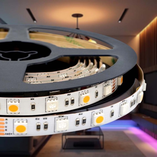 LED Strip RGBW 12V Mehrfarbig und Warmweiß - 60LED/m - 5m