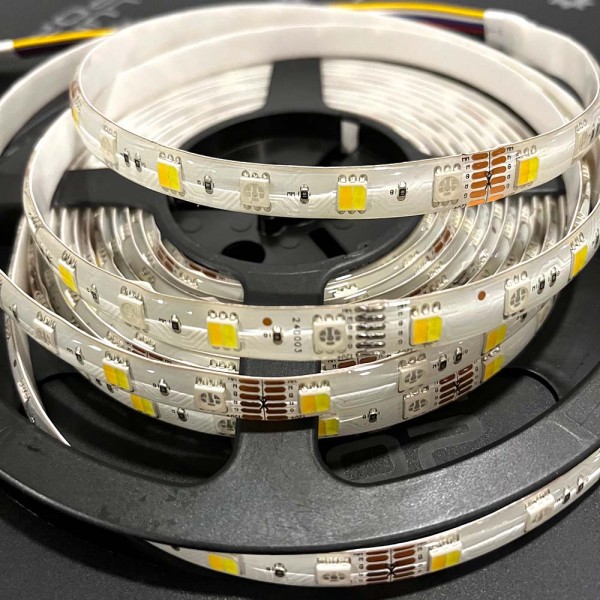 Tira LED RGBCCT 12V Multicolor + Blanco Variable Impermeable IP65 - 60LED/m - 2m50
