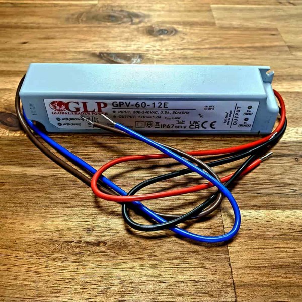 Transformador LED 12V estanco 60W IP67