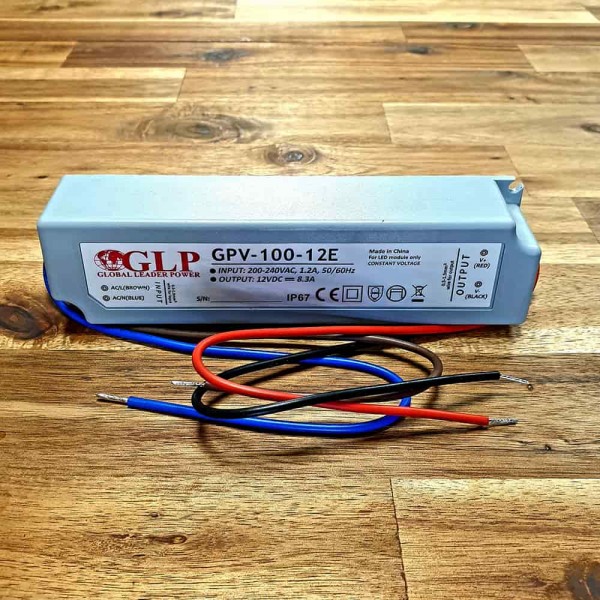 Transformador LED 12V estanco 100W IP67