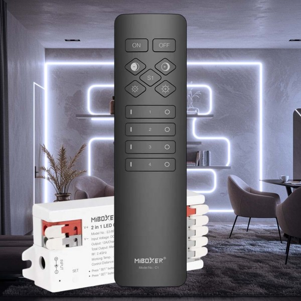 Dimmer-Controller für LED Strip einfarbig mit Fernbedienung