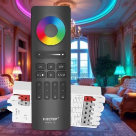 Controlador para tira LED multicolor RGB con mando a distancia