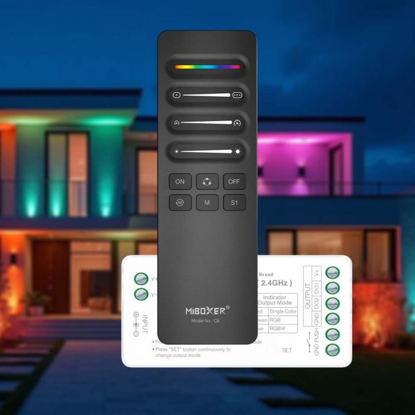 Controller for LED strip addressable PIXEL with remote control