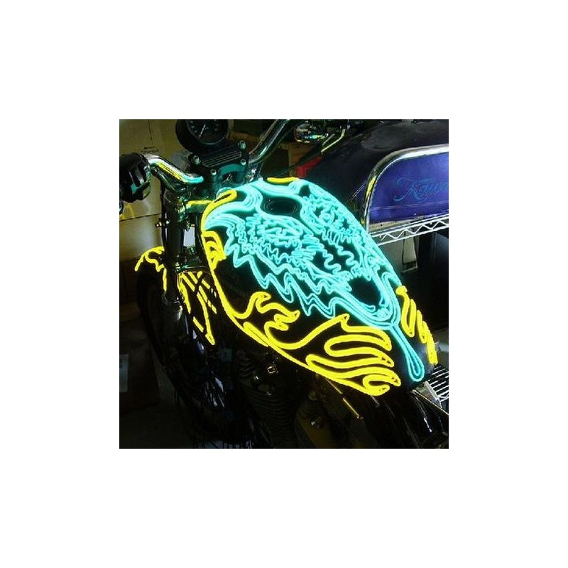 Neon flexible tuning motorcycle tank side