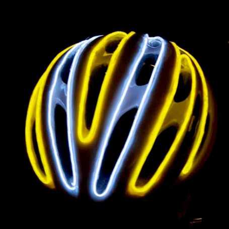 Neon flexible tuning motorcycle helmet