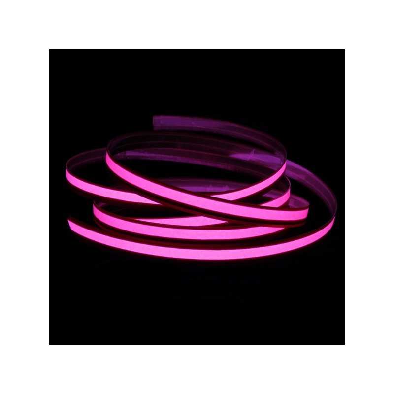 Bande souple lumineuse rose largeur 1cm